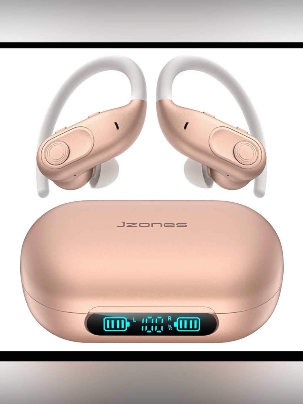 Jzones U7 True Wireless Earbuds, Rose Gold
